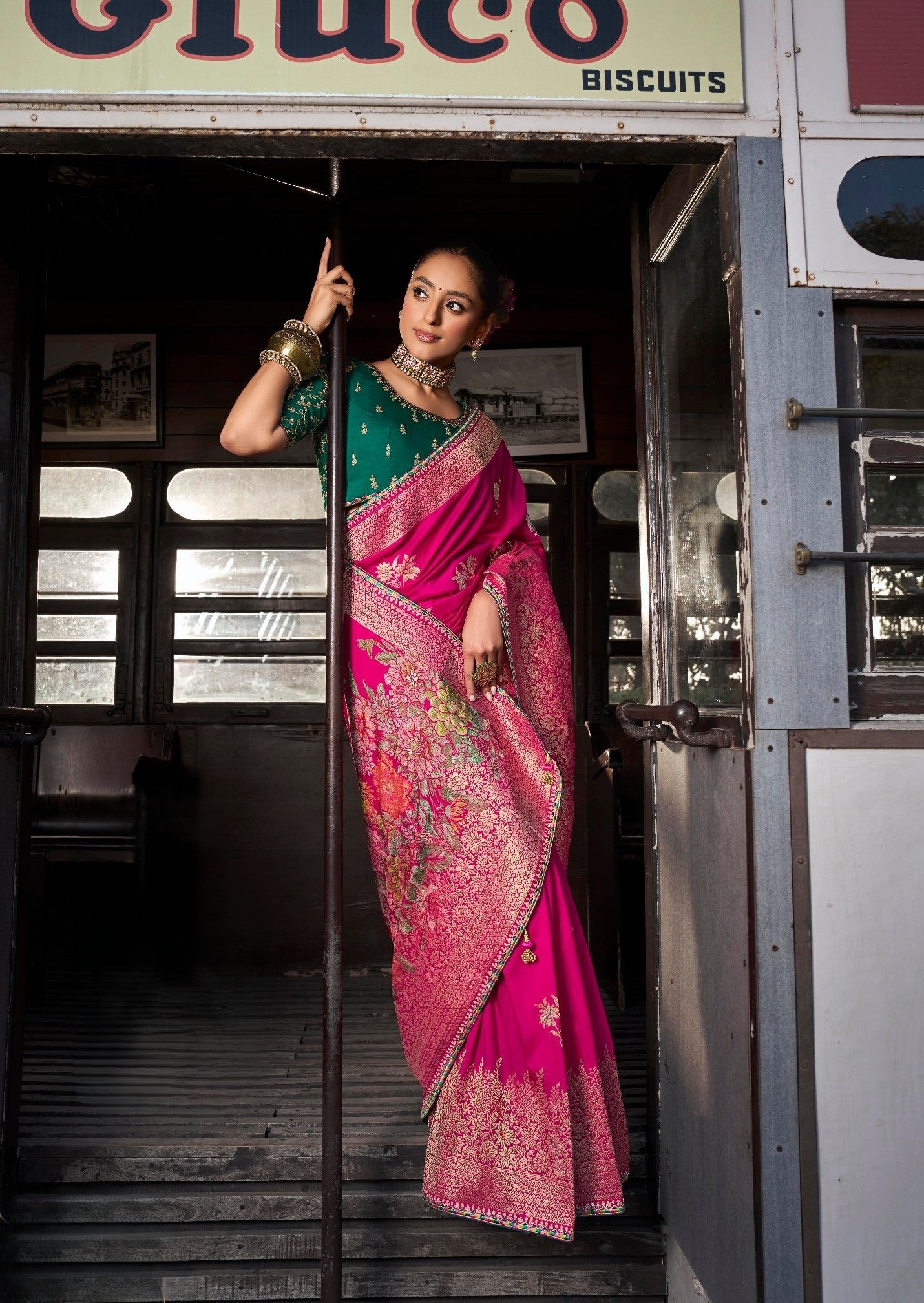 Pink Soft Dola Viscose Silk Saree