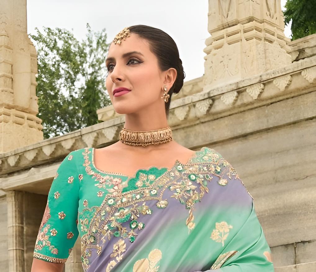 Sea Green Silk Saree