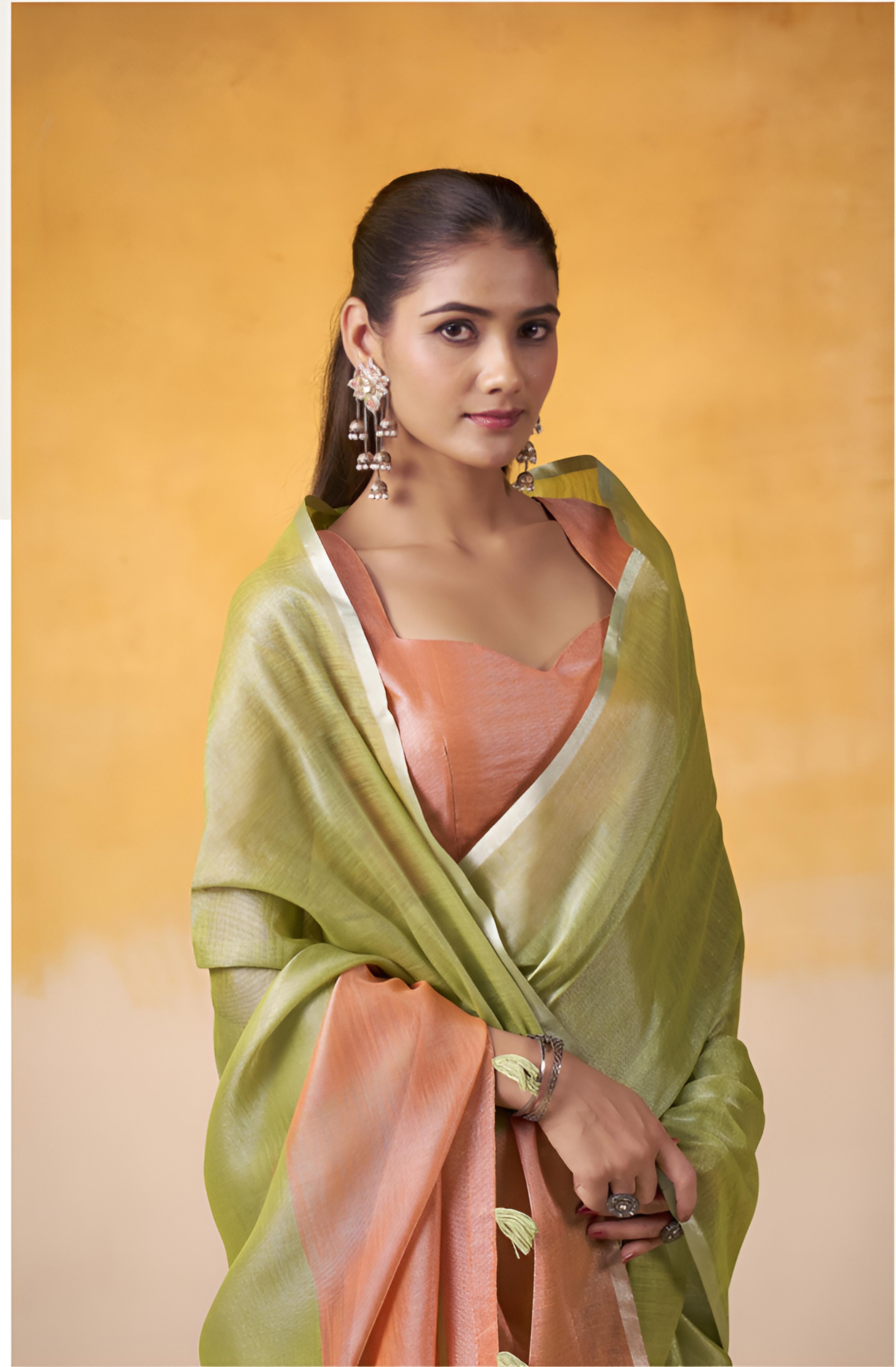 Light Green Tissue Silk Saree