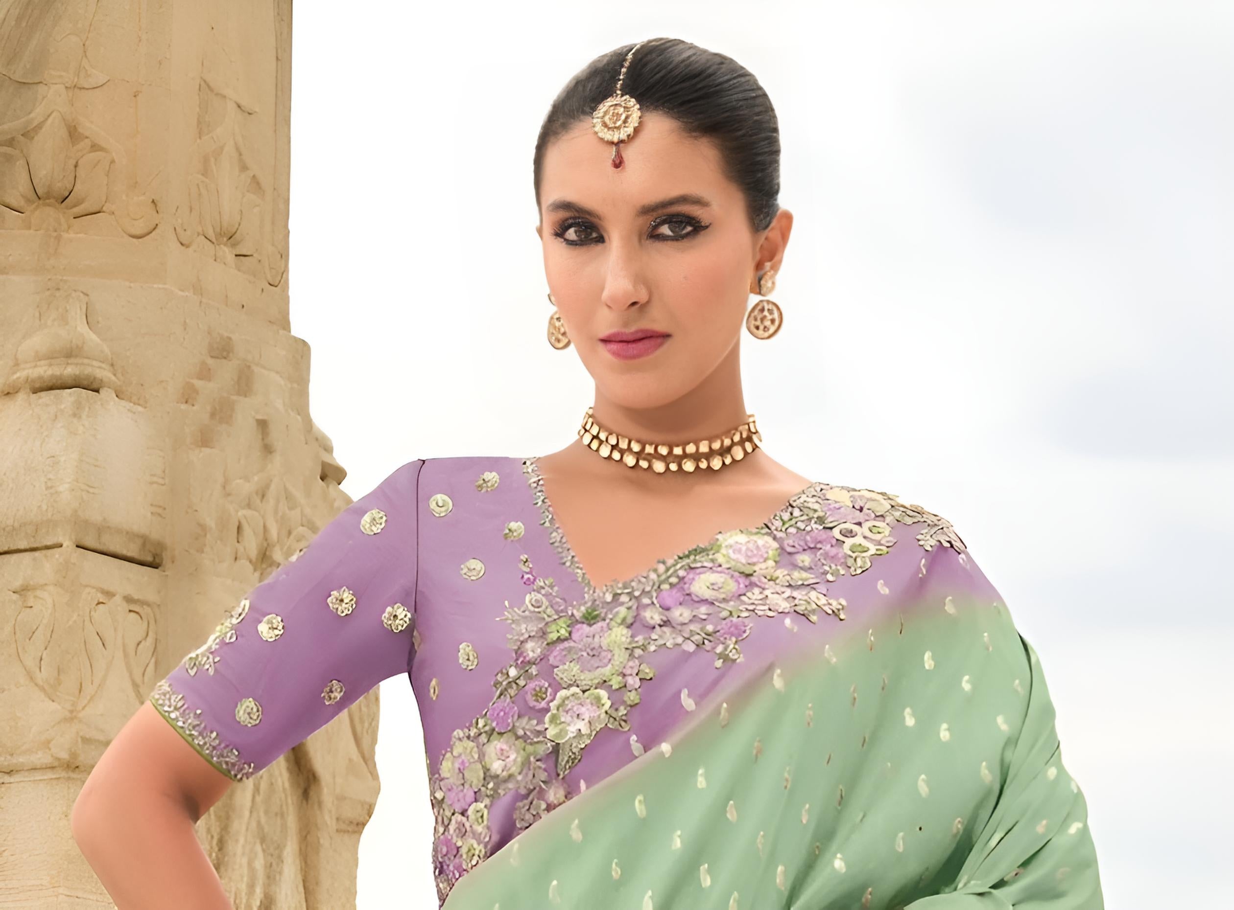 Mint Green Silk Saree