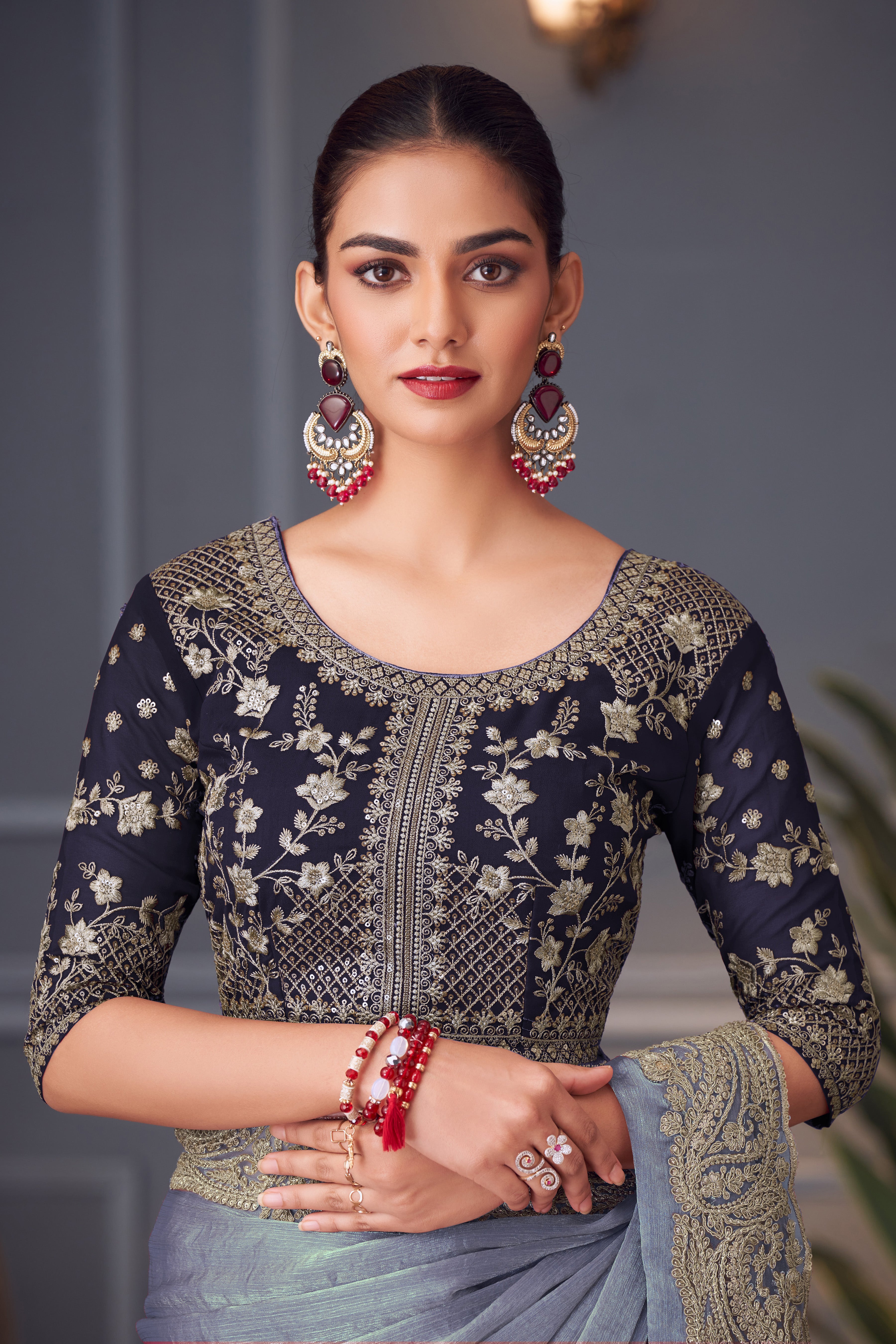 Mauve Double Tone Silk Saree